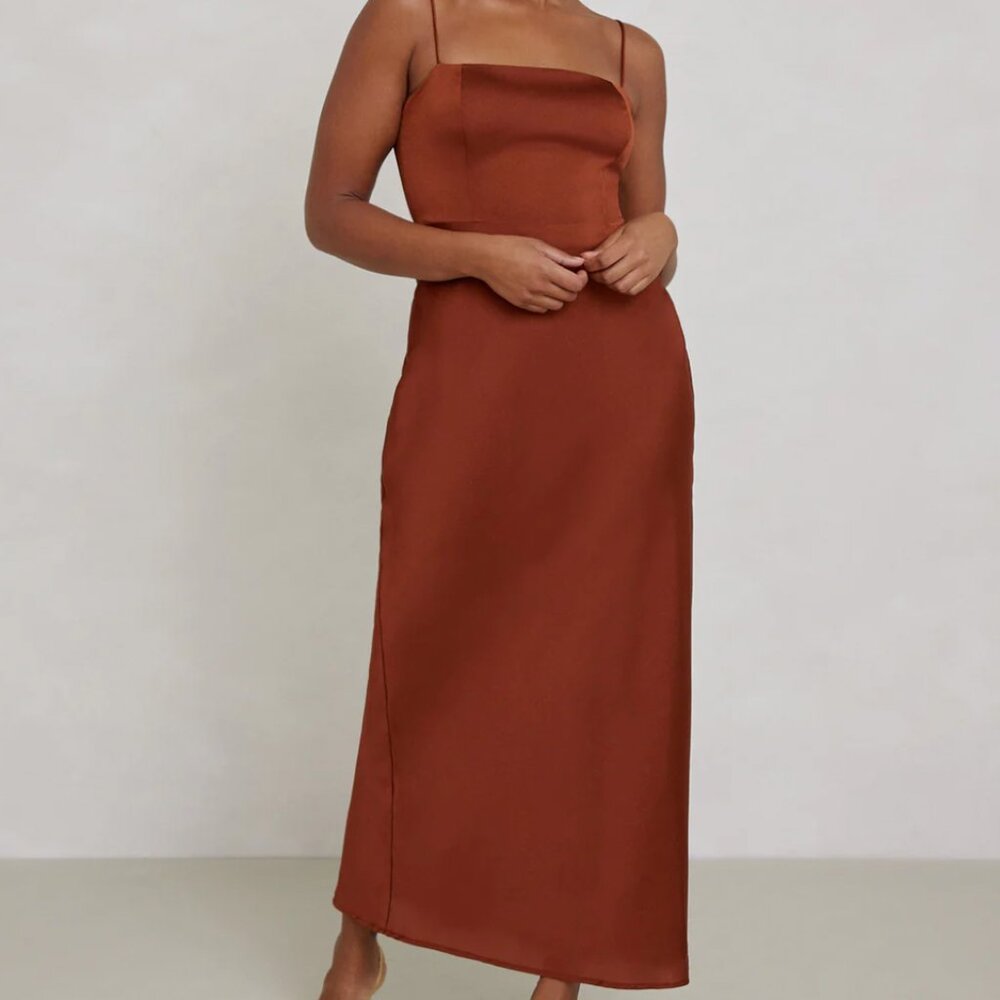 Park & Fifth Maxine Dress in Rust